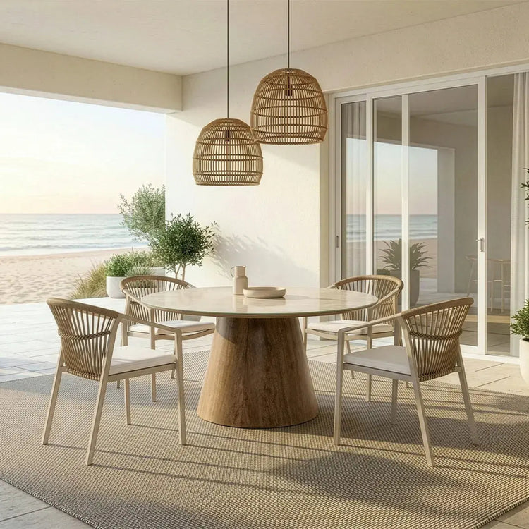 Aluminum Rope Dining Chair - Off White