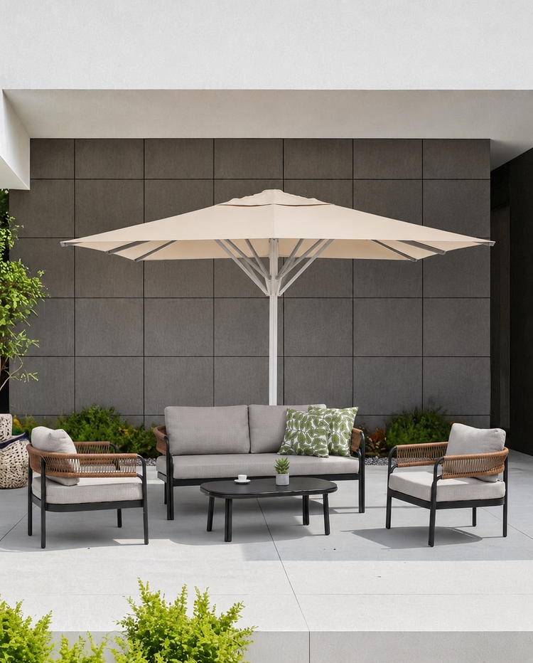 Gaia Alum Sofa Set
